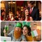2 Pcs Valentine's Day St. Patrick's Day Headbands Set Sequin Heart and Green Clover Glittery Hair Accessories for Women Men Party Gift Decoration